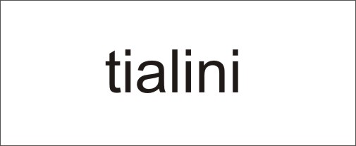 Der Name tialini - ausgeschrieben in Druckbuchstaben