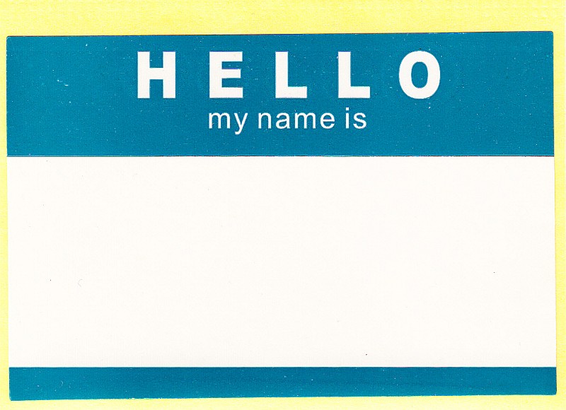 „hello my name is“ Aufkleber 